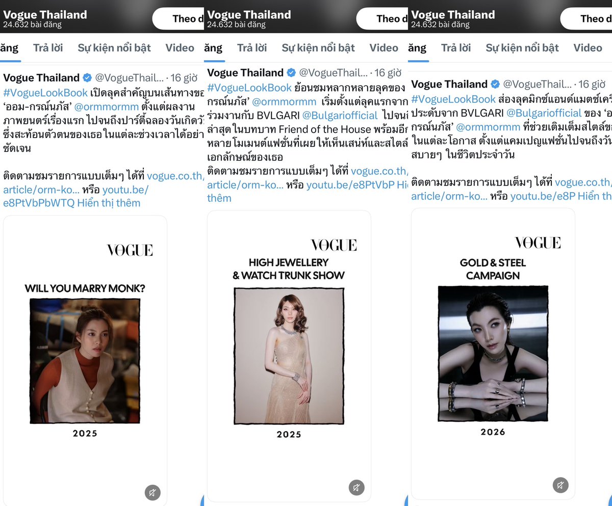 bocphotllk's tweet photo. 🤫🤫
Vogue post about Orm from 16 hours ago: no interaction, no like, no repost.

Vogue post about Ling from 1 hour ago: liked and reposted.

Vogue × Orm (main cover) ❌
Vogue × Ling (secondary cover) ✅

@ormmormm, I hope you can clearly see the unfair way they’re treating you. 👏 @LingOrmCH3 

#Ormkornnaphat #ออมกรณ์นภัส @We3gether @Ch3Thailand_33 @Ch3Plus