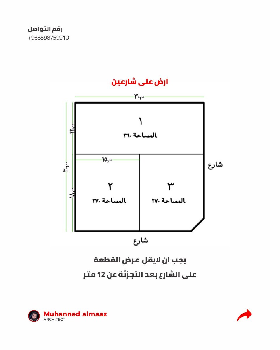 designerarchite's tweet photo. اشتراطات تجزئة اراضي الفلل السكنية
لطلبات التصميم والتراخيص والاستشارات الهندسية تواصل واتساب:https://t.co/7ZFtW0t1Y0 https://t.co/e4AllVfQUX