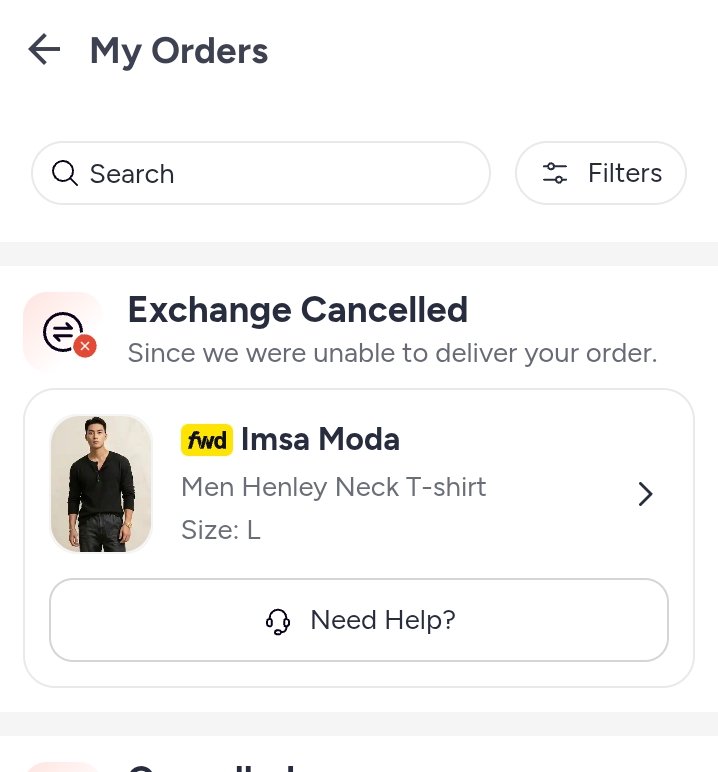 mr____arif048's tweet photo. I placed on order via the Myntra app,Order ID: # 1334978 53416467528701 the item I received was too large. I initiated a return/exchange request, Now it is showing failed 😤@MyntraSupport @myntra  , If my parcel isn't returned, I will file a complaint with the consumer helpline. https://t.co/PUpuVksYZN