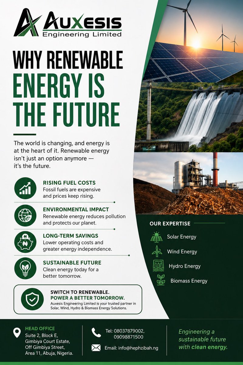 AuxesisPower's tweet photo. Powering a greener tomorrow with innovative renewable energy solutions. 🌱⚡
#AuxesisEngineering #RenewableEnergy #SolarEnergy #CleanEnergy #Sustainability #GreenEnergy #EnergySolutions https://t.co/2HClFdAN2f