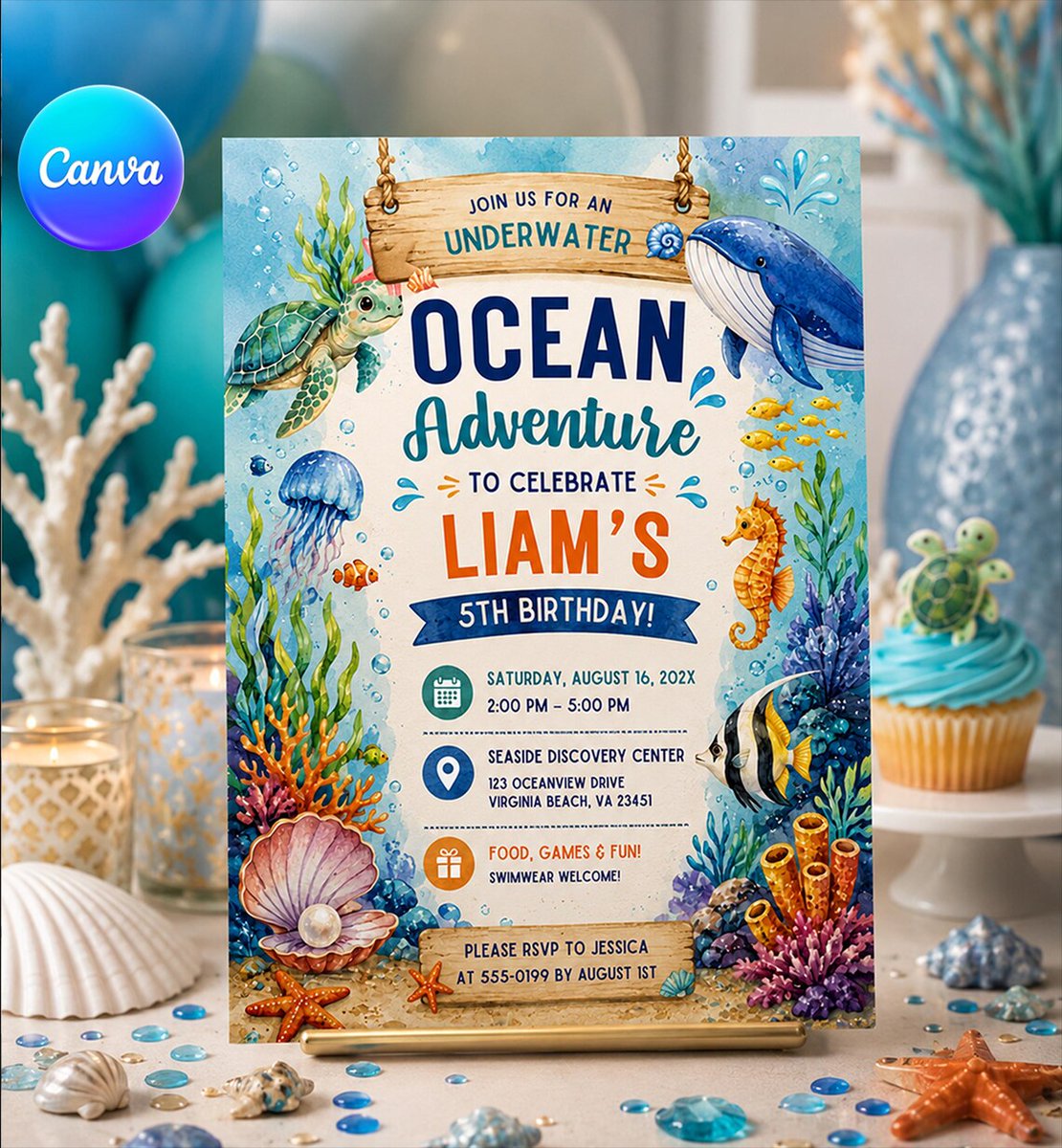 SGraphicStd's tweet photo. Ocean Birthday Invitation Boy
https://t.co/Z5JlY4jEVq
#OceanBirthdayInvitation #BirthdayInvitation #UnderwaterPartyTemplate #WatercolorWhale #WatercolorTurtle #SeahorseParty #JellyfishDesign #AquaticBirthday #LiamTurns5 #ChildrensPartyInvite https://t.co/d0WrRma4fd