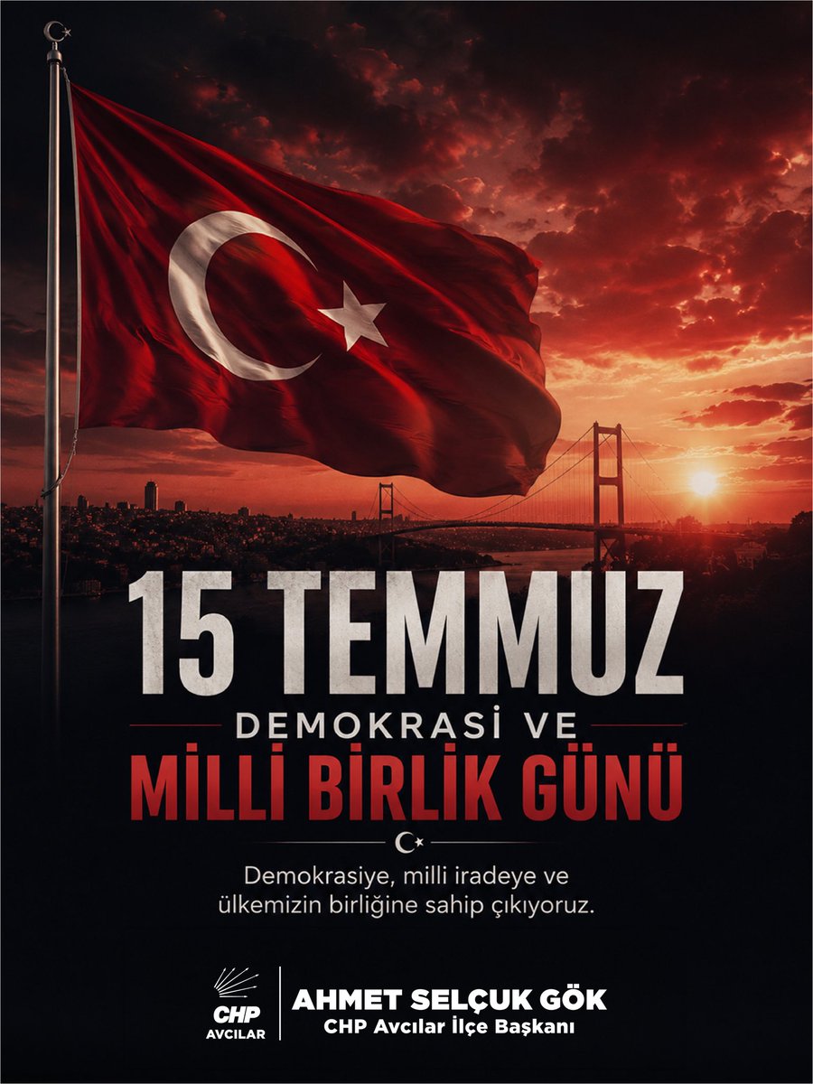 GokSelcuk's tweet photo. Demokrasiye, milli iradeye ve Cumhuriyetimizin temel değerlerine sahip çıkmanın önemini bir kez daha hatırladığımız bu günde; hukukun üstünlüğünün, özgürlüklerin ve demokratik kurumların güçlenmesi için hep birlikte mücadele etmeye devam edeceğiz.

15 Temmuz Demokrasi ve Millî Birlik Günü’nde, hayatını kaybeden vatandaşlarımızı rahmetle anıyor; ailelerine ve milletimize bir kez daha başsağlığı diliyoruz.