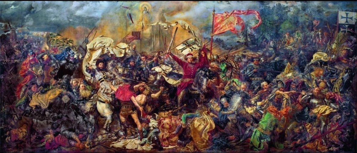 FremdenlegionPL's tweet photo. 15 lipca 1410 roku miała miejsce jedna z największych bitew w dziejach średniowiecznej Europy. Bitwa pod Grunwaldem 🇵🇱🦅 

„Mieczów ci u nas dostatek, ale i te przyjmuję jako wróżbę zwycięstwa, którą mi sam Bóg przez wasze ręce zsyła” - Władysław Jagiełło. https://t.co/afXxrwuueQ