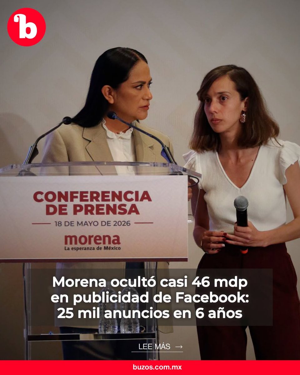 GARCIPAVON's tweet photo. Morena ocultó casi 46 mdp en publicidad de Facebook: 25 mil anuncios en 6 años 💰📱

Datos de Meta muestran que la página oficial “Morena Sí” desembolsó en promedio 647 mil pesos mensuales para impulsar publicaciones en la red social más utilizada del país.

Lee más: https://t.co/Nb3YXymy7N...