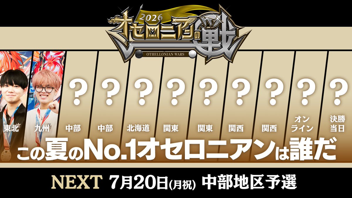 Othellonia_info's tweet photo. .　　#オセロニアンの戦 
✦━─━──⊱༺⚔️༻⊰──━─━✦ 
九州地区予選の熱い戦いの様子は、
7/16（木）：決勝トーナメント 
7/17（金）：優勝者レポート
アップ予定です‼️ 

予選決勝のデッキや戦略を学んで、続く地域のみなさんもエントリーしましょう✨️ 

#オセロニア 

▼応募はこちら