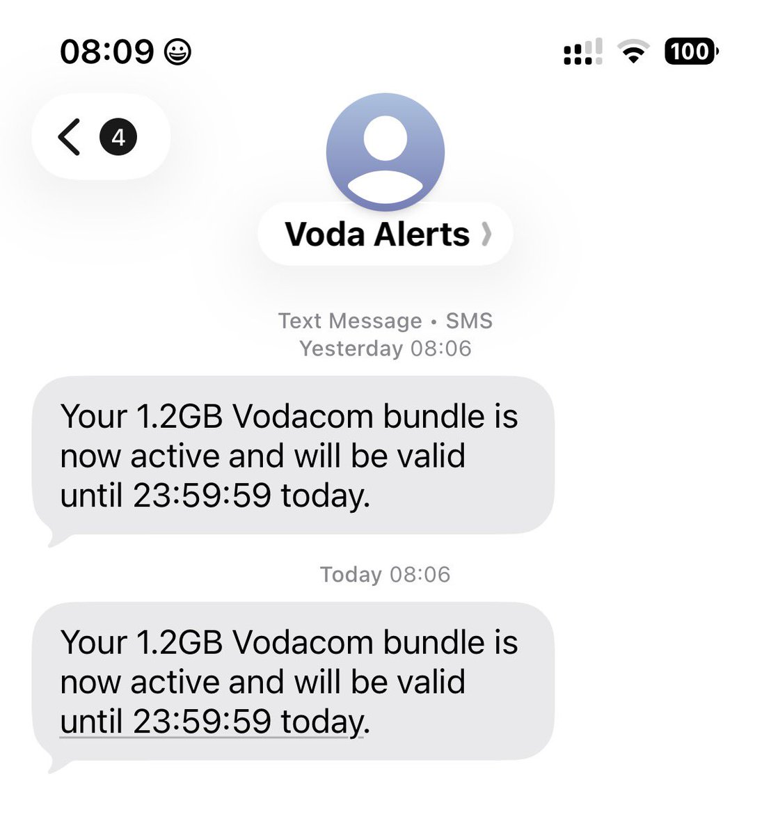 ELECTRAL_BEAT's tweet photo. @Vodacom can someone please explain who is buying these bundles on my behalf? At exactly the same time yesterday I got provisioned data that I did not buy and these are being added to my bill. https://t.co/43vQtQOoKM