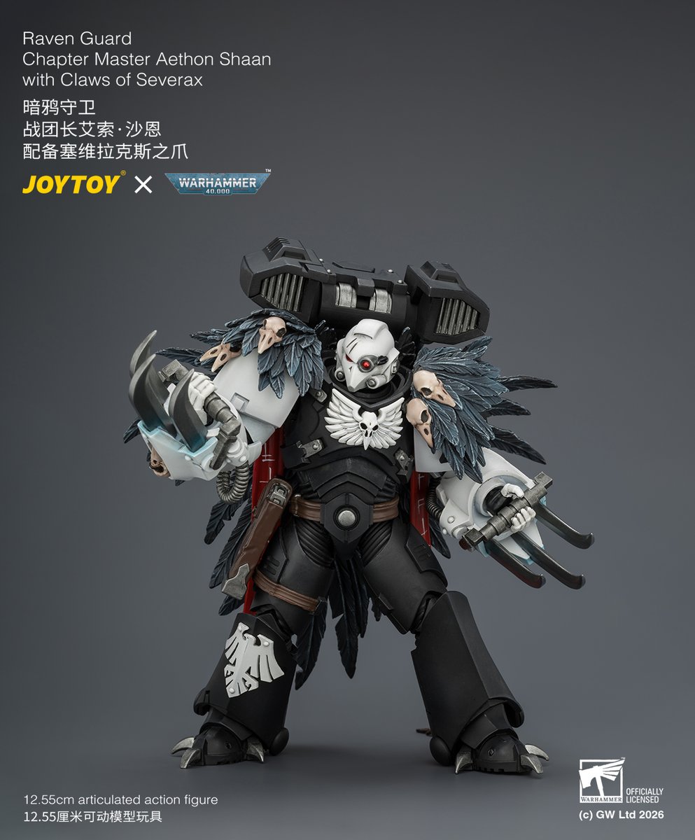 Joytoy_official's tweet photo. Raven Guard
Chapter Master Aethon Shaan
with Claws of Severax
#warhammer40k #warhammercommunity #warhammer #joytoy #toyphotography #toy #toyphoto #actionfigure #actionfigures #joytoyactionfigures https://t.co/GBSvrbWEzo