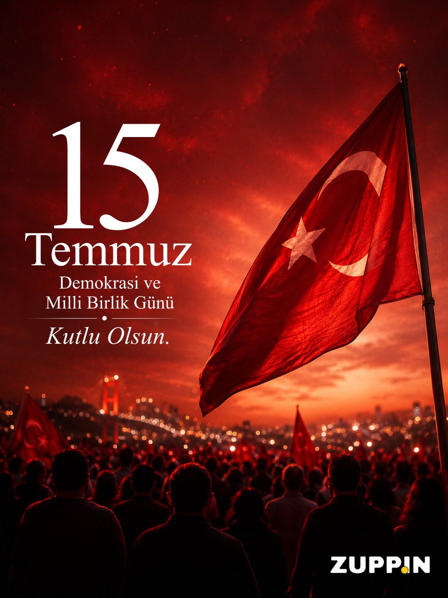 zuppintr's tweet photo. 15 Temmuz Demokrasi ve Milli Birlik Günü kutlu olsun. 

#Zuppin #15Temmuz https://t.co/re2TN6ukmD