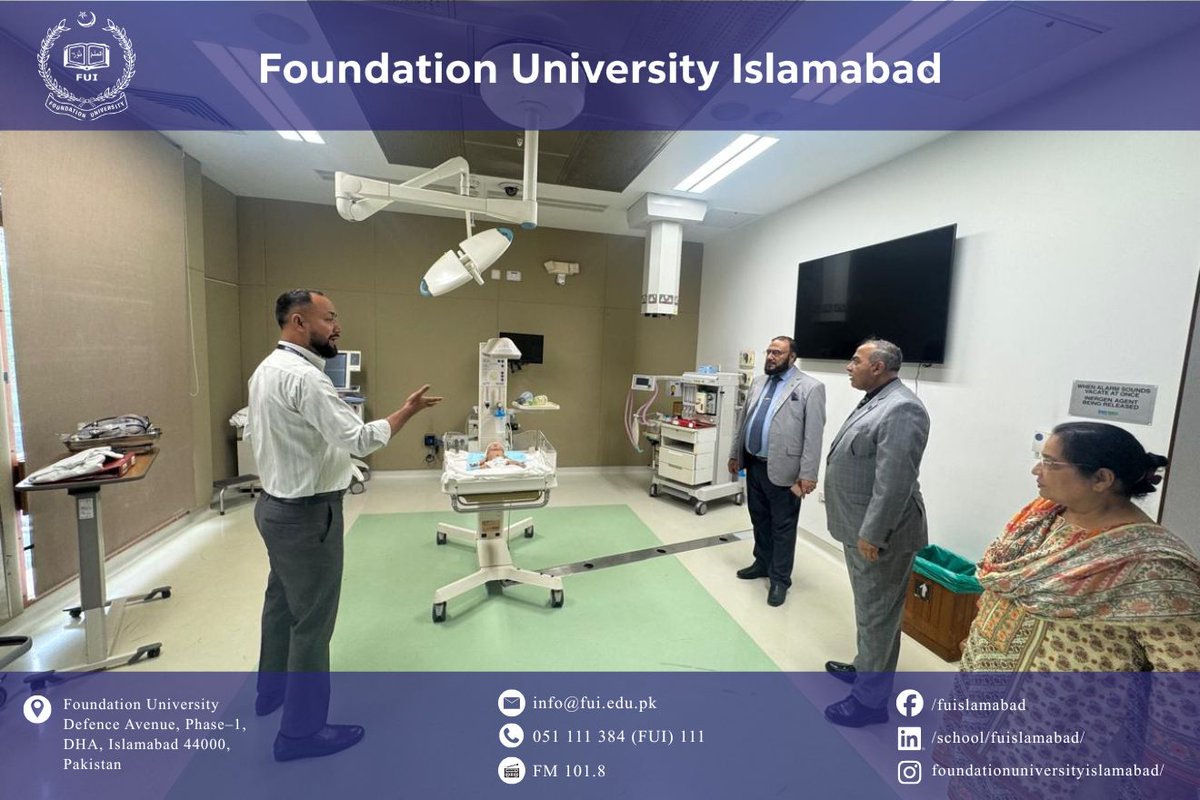 fuislamabad's tweet photo. FUI Delegation Visits Aga Khan University's SONAM
Supporting Sustainable Development Goals (SDGs):
* SDG 3 – Good Health and Well-Being
* SDG 4 – Quality Education
* SDG 17 – Partnerships for the Goals

#FoundationUniversity #FUI #AgaKhanUniversity #AKU #SONAM #CIME https://t.co/KZCB4B0fnB