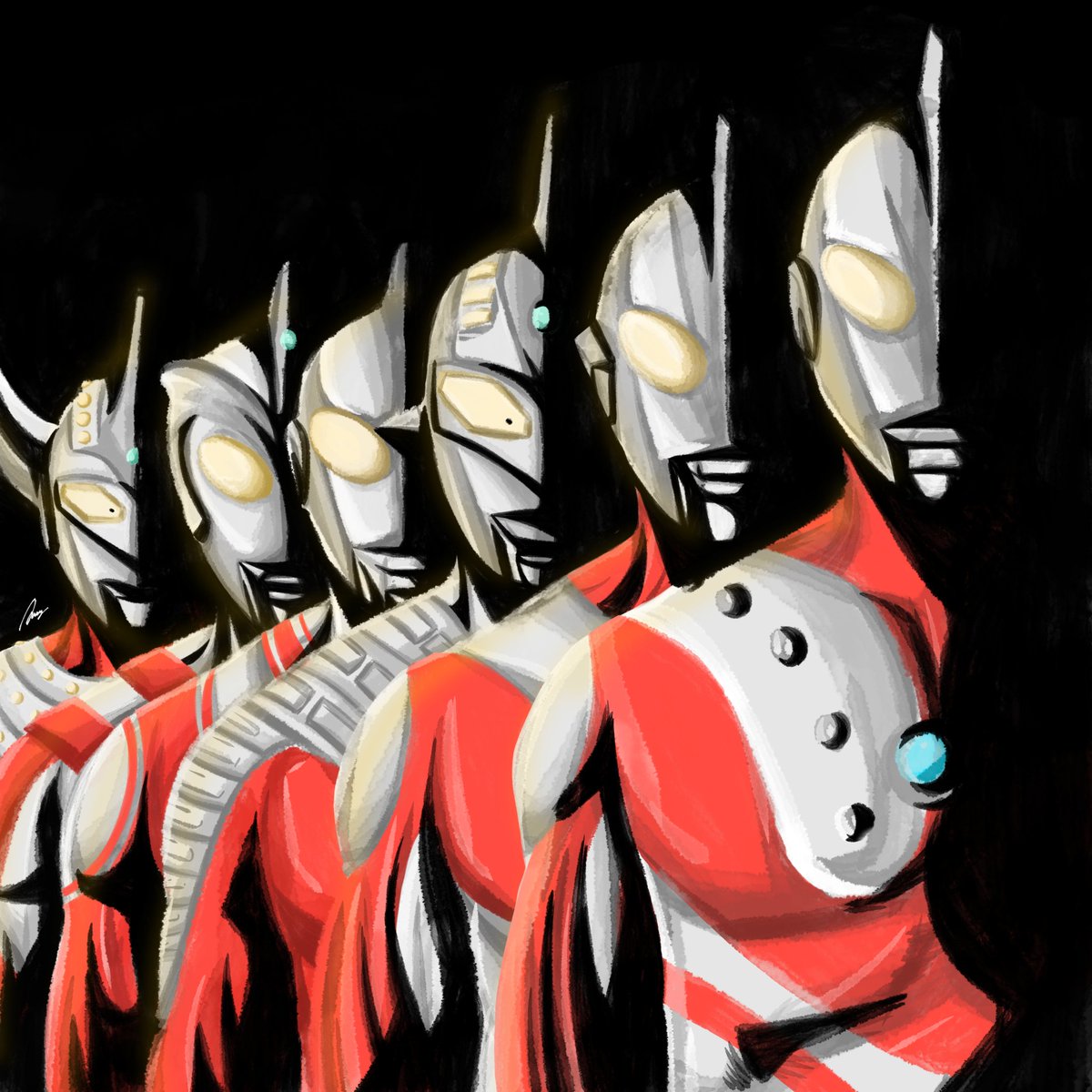 fwaechiii's tweet photo. That one Justice League Kingdome Come line up but its Ultrabrothers. #justiceleaguekingdomcome #ultraman #ultrabrothers #digitalart https://t.co/NyyjxwBKHx