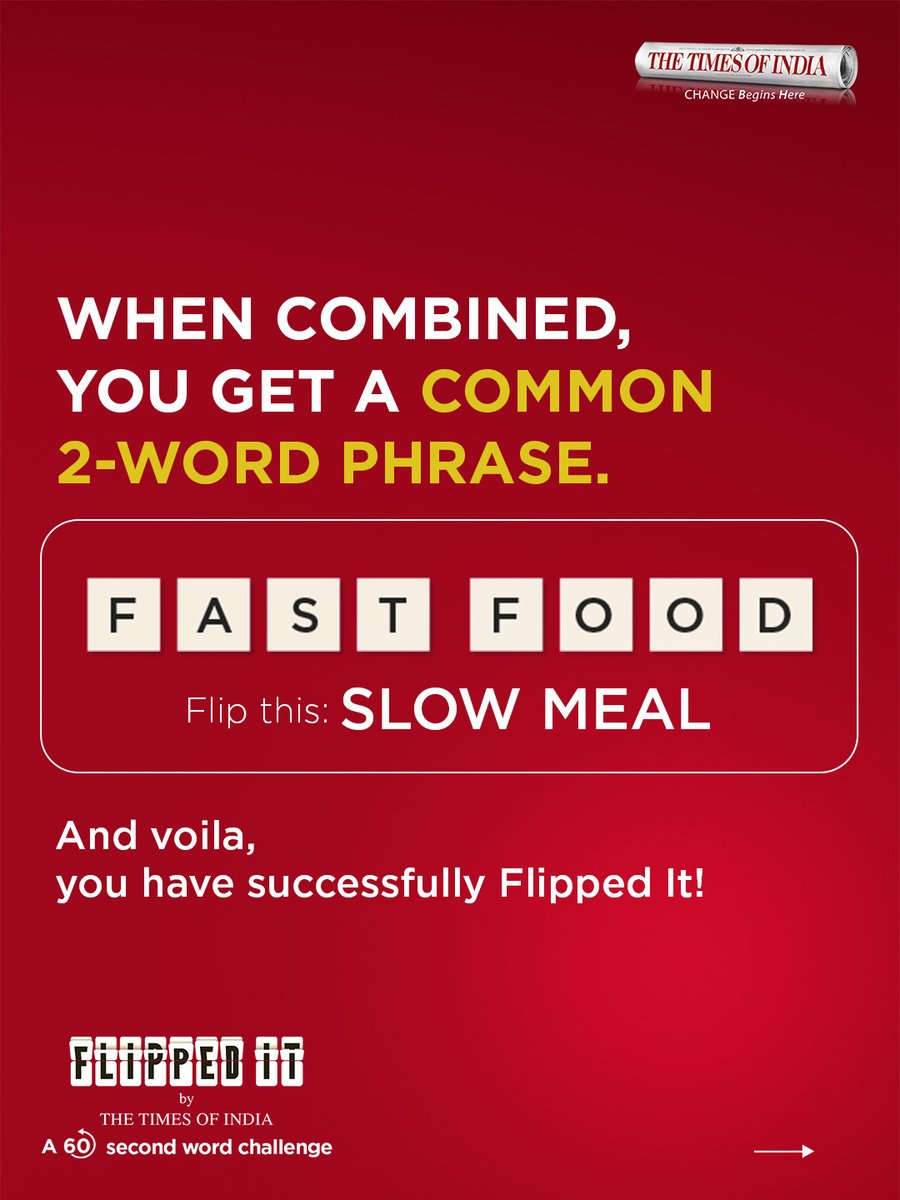 TOINoida's tweet photo. New to #FlippedIt? Start here. Here, we break down how to play the 60-second daily word challenge in #TOI, from scanning the QR code in TOI to flipping the clue words &amp; finding the final phrase. Swipe through, learn the game, and solve your first flip today!   #WordChallenge https://t.co/q68IfRyPuq