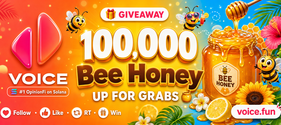 BeeNetworkMktg's tweet photo. Hi Beelievers, we’ve prepared a 100k reward pool with Bee Honey with @voicehavefun for our community.
VOICE lets you turn every opinion, poll & vote into $VOICE assets on Solana.
Don’t miss out- event ends Aug 31: https://t.co/sf6ZTRiWbj
#BeeTogether #Beelivers #BeeNetwork https://t.co/gVoSGZ6c5z