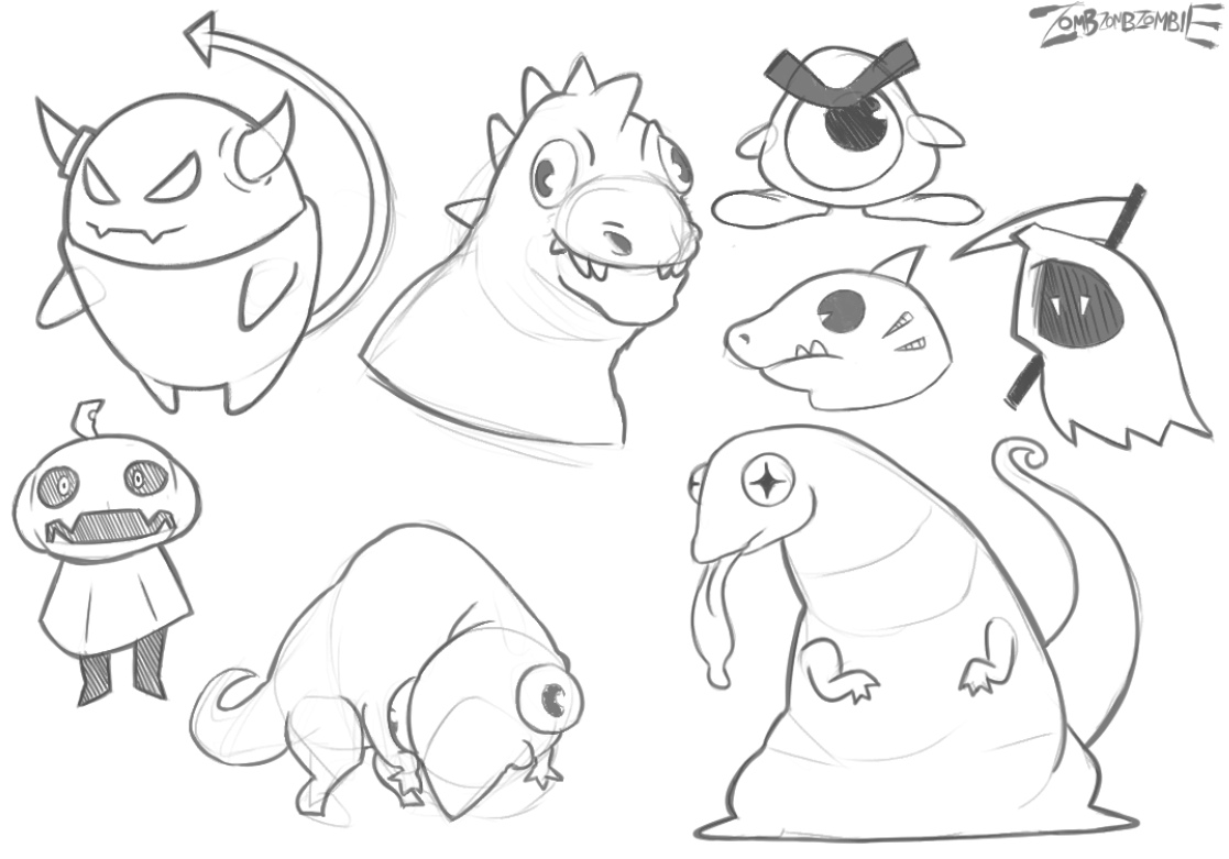zombzombzombie's tweet photo. blobs, and other creatures. https://t.co/llmxKiobou