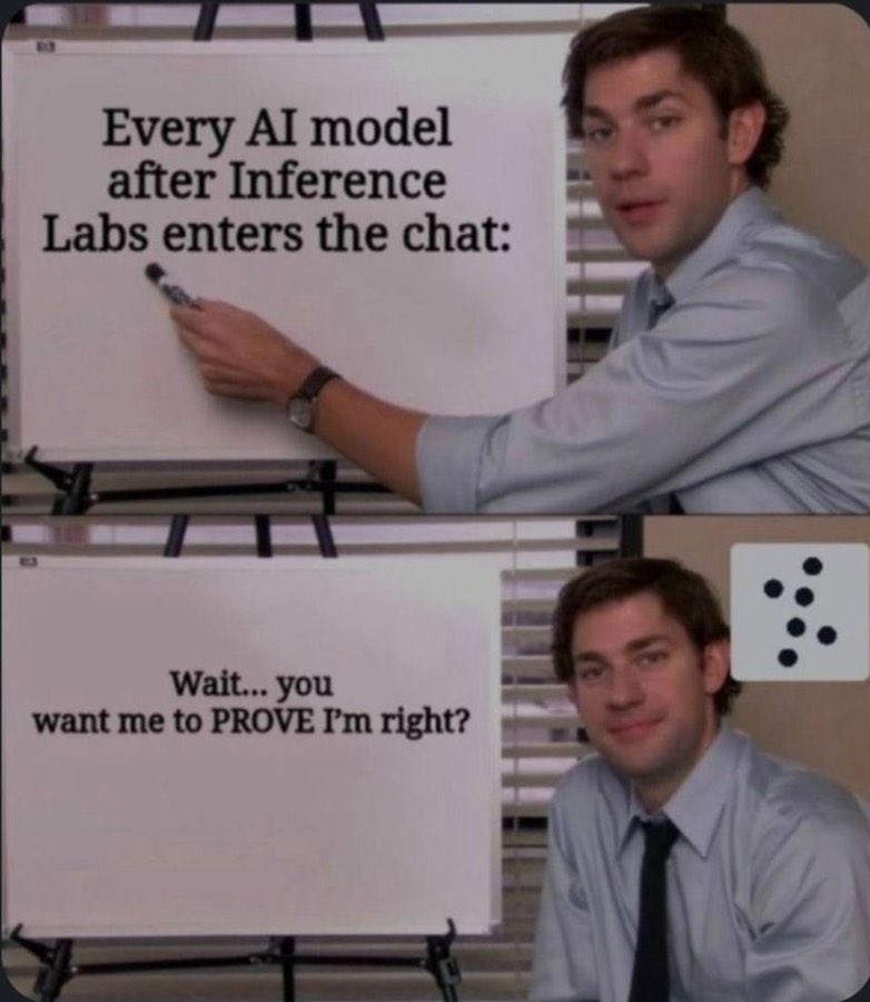JoeySeid_'s tweet photo. Inference Labs really changed the assignment:

❌ “I’m probably right.”
✅ “Here’s the proof.”

@inference_labs https://t.co/X7X1l5G1Oq