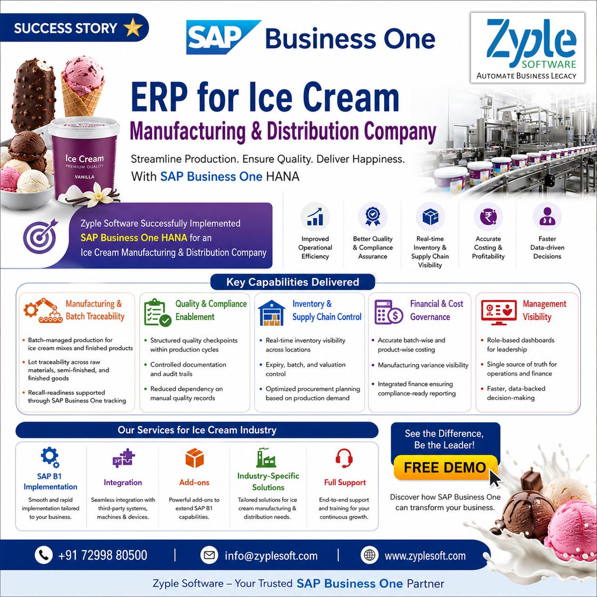 zyplesoftware's tweet photo. #SAPBusinessOne #SAPBusinessOneHANA #ERP #IceCreamManufacturing #FoodManufacturing #ManufacturingERP #InventoryManagement #SupplyChain #DigitalTransformation #SAPPartner #SuccessStory #ZypleSoftware #BusinessGrowth #SAPB1Demo #ERPImplementation #SAPB1Implementation https://t.co/bZfGxvR1f7