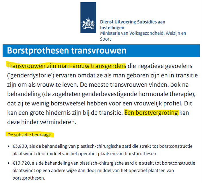 frans_nijhof's tweet photo. Niet vreemd dat wereldwijd mannelijke transgenderpersonen zich als vluchteling aanmelden in Ter Apel. Na 4 maanden heb je recht op maximaal 13.720 euro subsidie voor het plaatsen of vergroten van borsten. Nee, transgendervrouwen hebben geen recht op een gratis penisprothese. https://t.co/V0cfpcEn3H