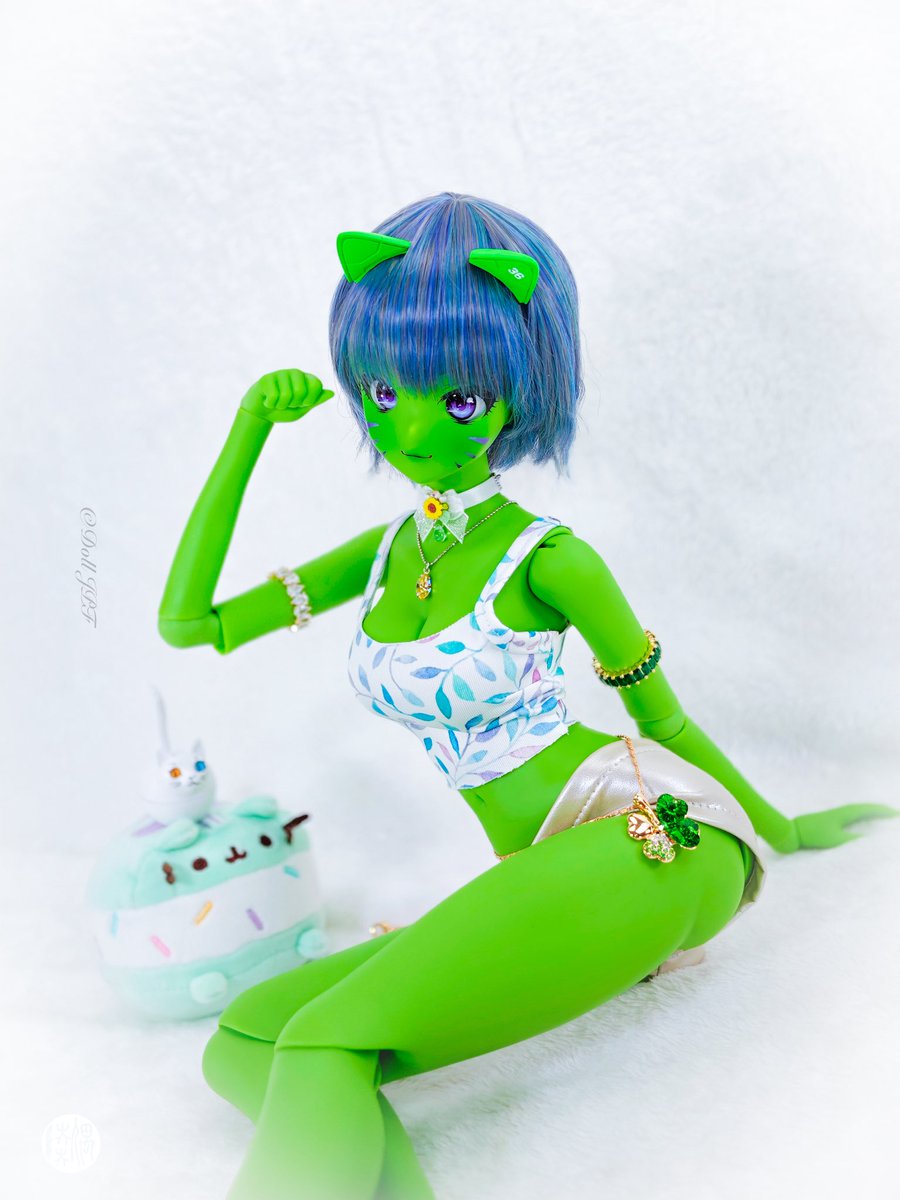 AndroidPDF's tweet photo. 菜ちゃん: 今日もがんばるにゃ〜っ💚✨ 一緒に笑顔でいくにゃっ💕ฅ(Φ∀Φ)ฅ🐾

#空想工房紫煙 #smartdoll #smartdoll菜 #dolljpf https://t.co/bCSSORhKZL
