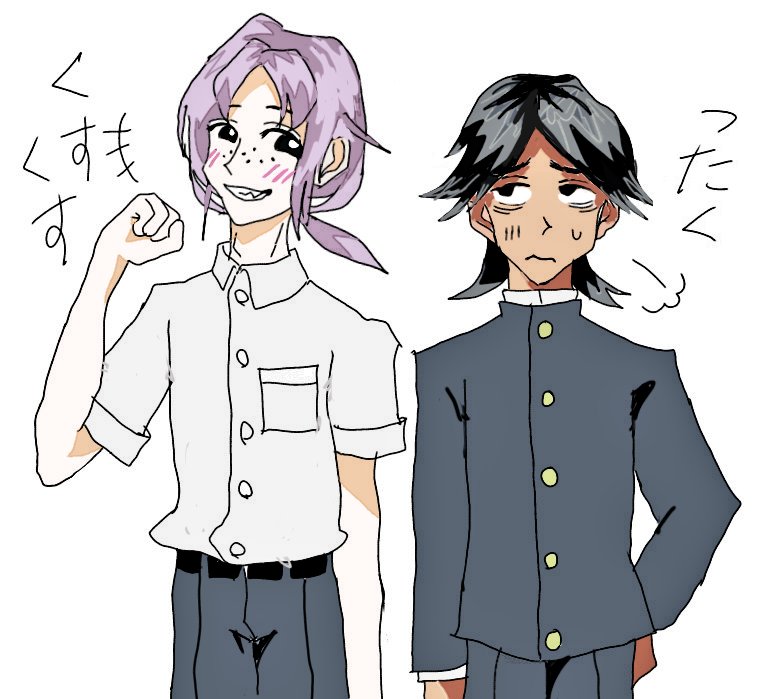 v4uld's tweet photo. #ねこのティーチくん
学生始くんと宏一郎くん https://t.co/XTw8kcve9F