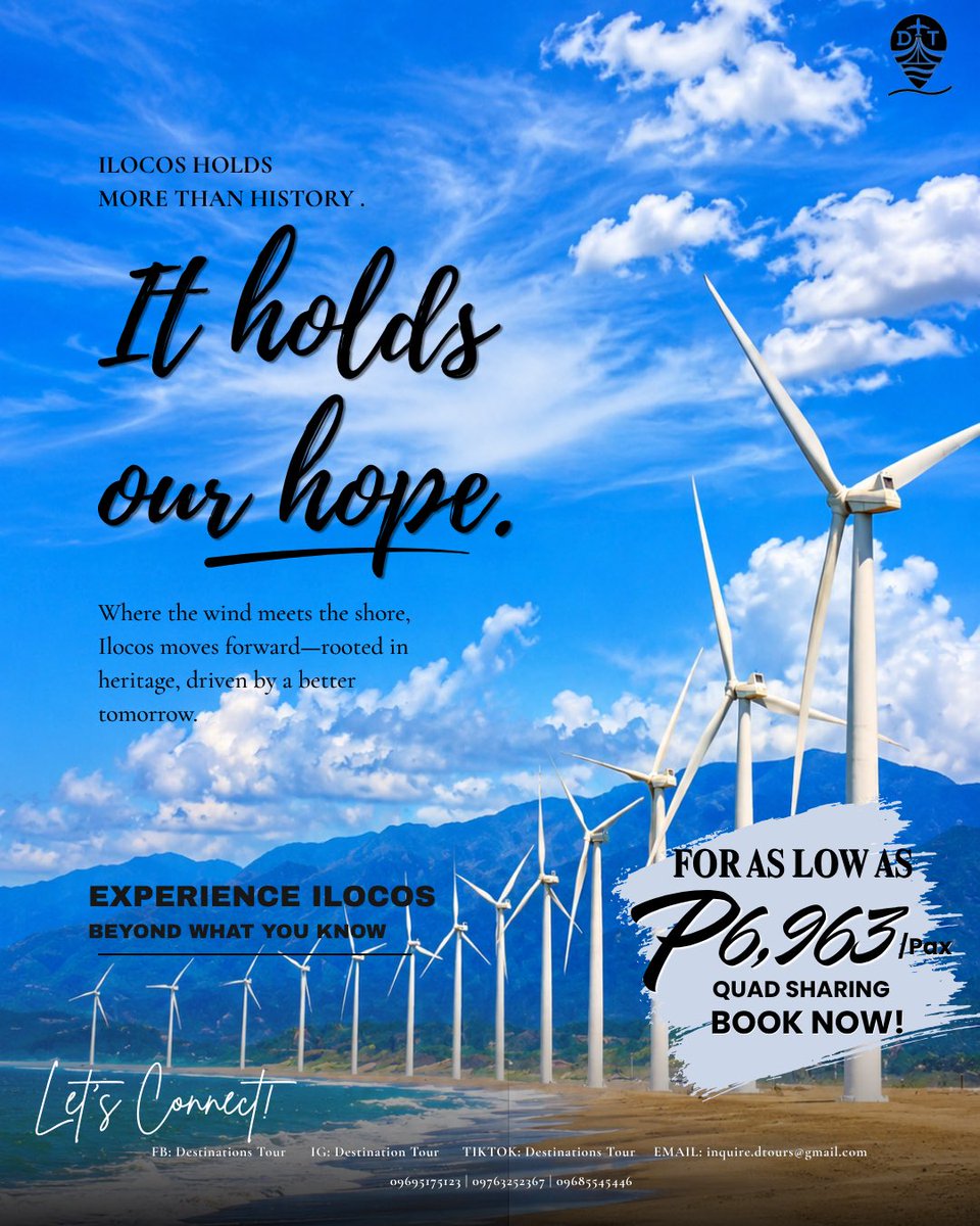 destinations_tr's tweet photo. Experience the iconic 𝙒𝙞𝙣𝙙𝙢𝙞𝙡𝙡 𝙤𝙛 𝙄𝙡𝙤𝙘𝙤𝙨 — one of the most breathtaking landmarks, where stunning coastal views meet renewable energy and rich Heritage. 

Let the breeze lead you to your next adventure.

Come for the scenery. Stay for the story. https://t.co/mDTsH4AwtY