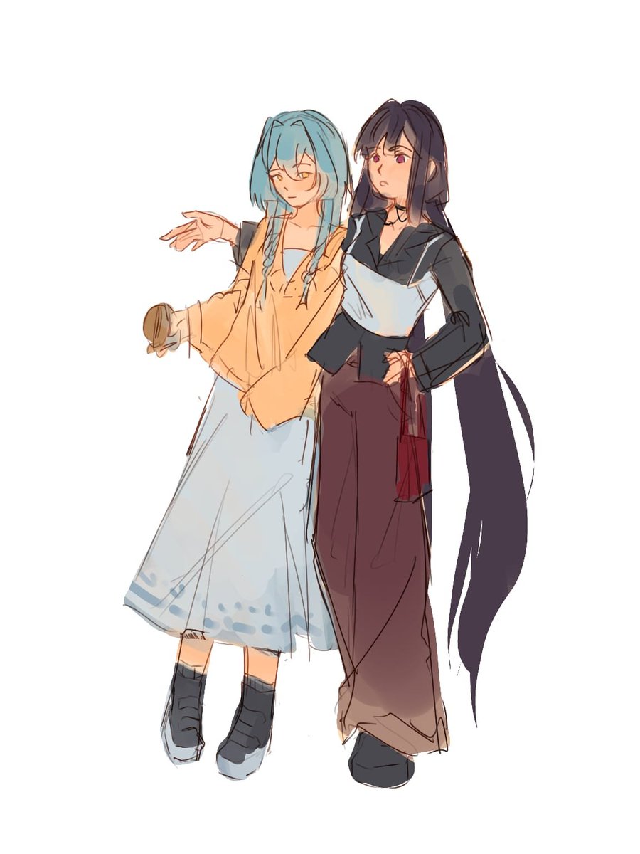 Shui_Milc's tweet photo. Oc sketch, i can't draw very good looking clothes unfortunately https://t.co/pe38xfTKYA