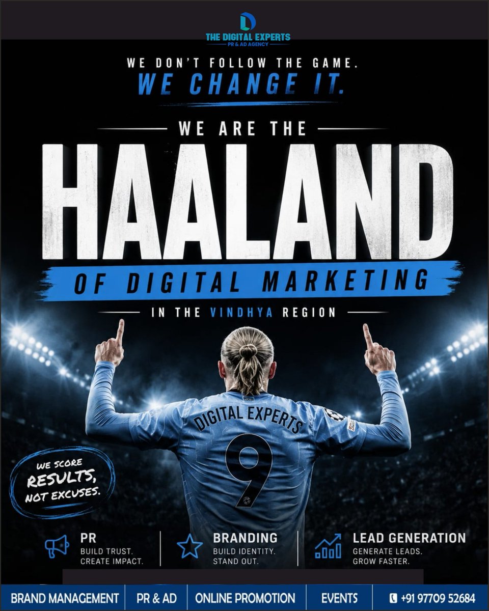TheDigitalExpe2's tweet photo. Haaland also believes The Digital Experts, don't just run campaigns—The Digital Experts build brands, create trust, and deliver measurable results.

PR Management
Branding
Lead Generation
Online Promotion
 Event Marketing
.
#ErlingHaaland 
#DigitalMarketing #Branding  #PRAgency https://t.co/y1zvVPCvpu