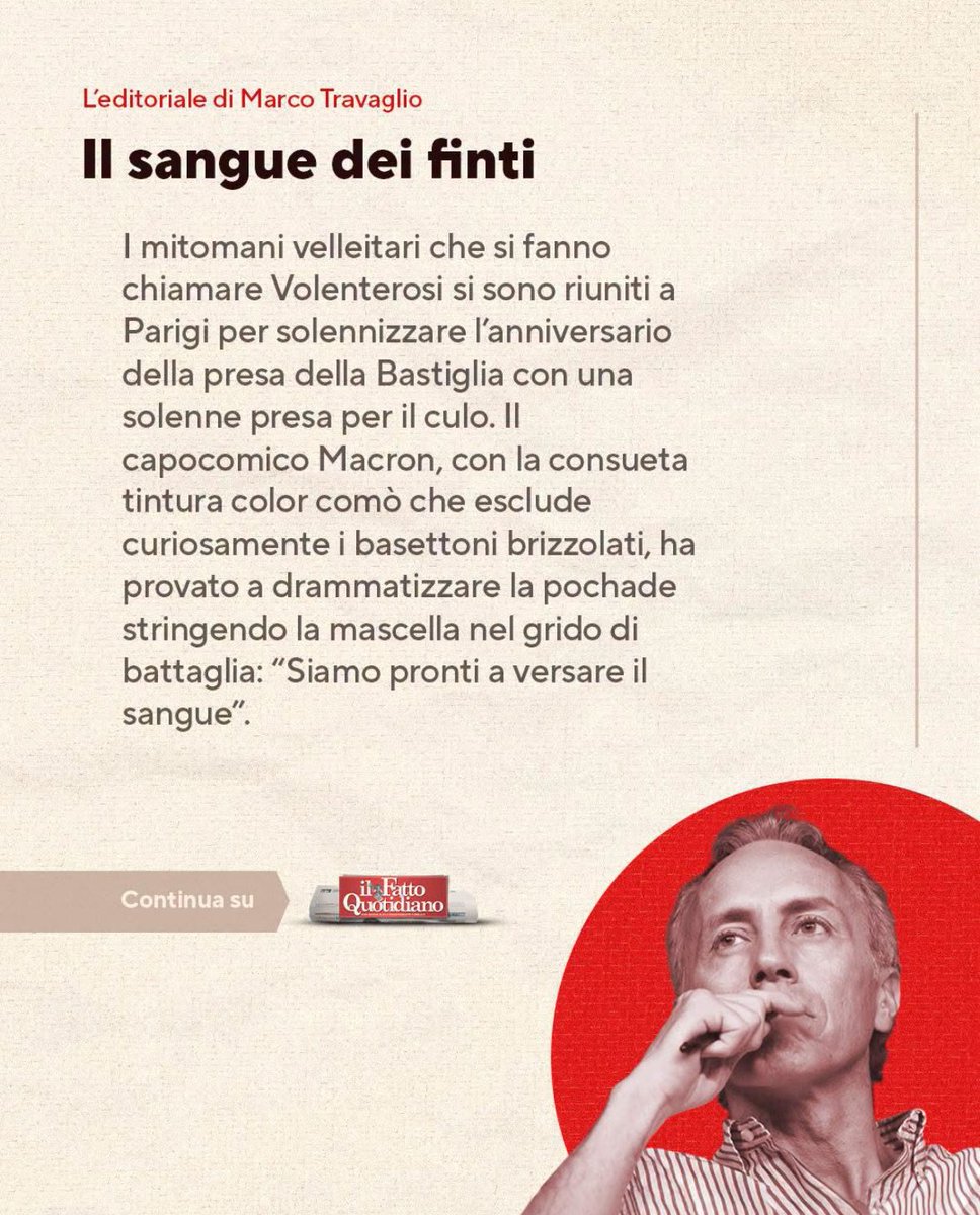 marcotravaglio's tweet photo. Il sangue dei finti

Leggi l'editoriale completo in edicola e su https://t.co/EL6OONtHnP 👉 https://t.co/WMFoyswc0v https://t.co/3NMqCsO4xJ