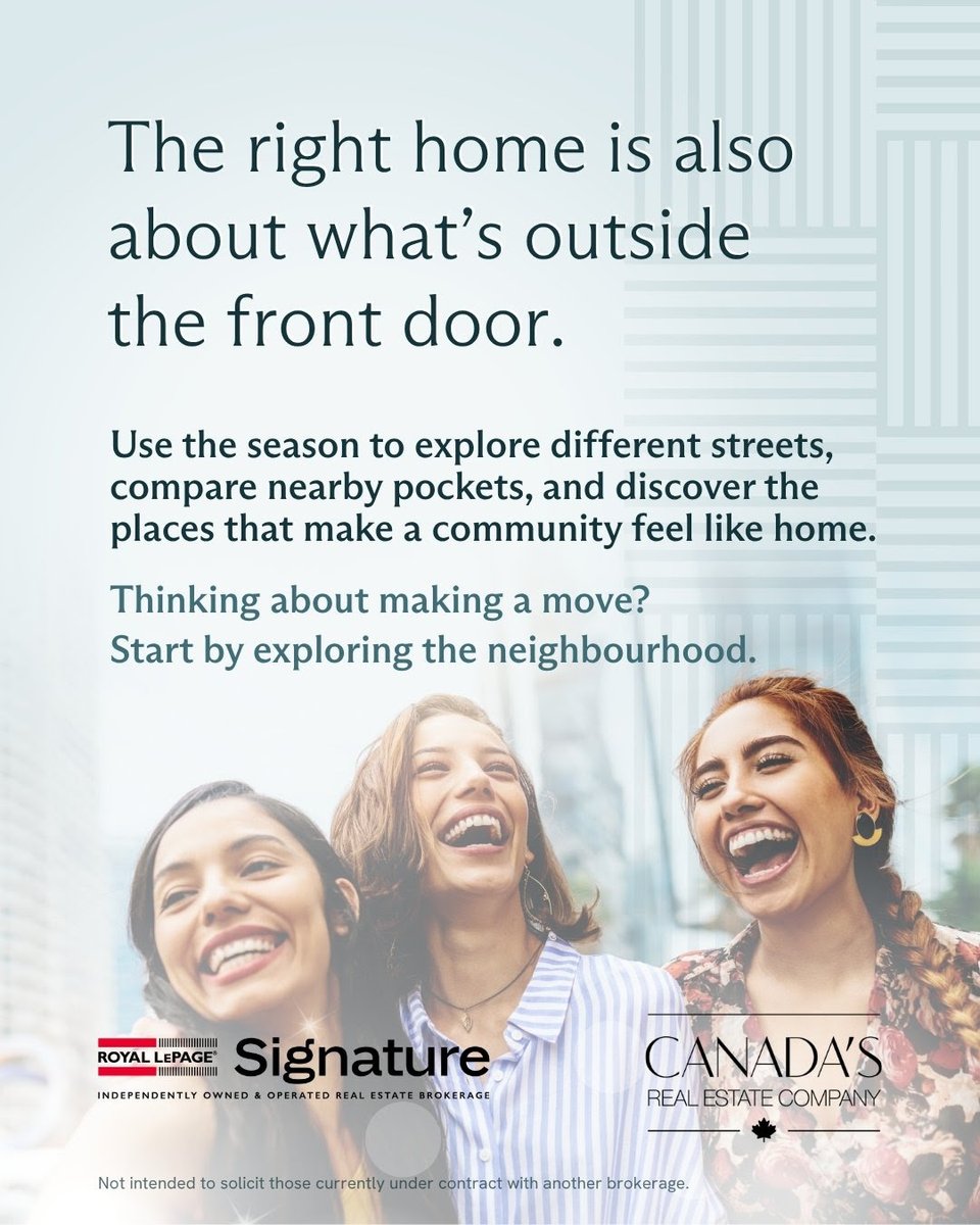 Soldfactor's tweet photo. 🏡 The perfect home starts with the right neighbourhood.

A community may look great online, but nothing compares to experiencing it in person.

☀️ Summer is the perfect time to explore different neighbourhoods while they're full of life. Take a walk down the streets, visit local cafés, relax in nearby parks, test the commute, and discover what it's really like to live there.

Because buying a home isn't just about the house, it's about finding a community that fits your lifestyle, your family, and your future.

As a local REALTOR®, I believe choosing the right neighbourhood is just as important as choosing the right property. My goal is to help you find not only a home you'll love, but a place where you'll truly feel at home.

📩 Thinking about making a move? Let's explore the neighbourhood that's right for you.

#RLPSignature #AtrieGroup #GTARealtor #TorontoRealEstate #GTARealEstate #HouseHunting #BuyingAdvice #NeighbourhoodExpert #HomeBuying #RealEstateTips #FindYourHome #LifestyleMatters