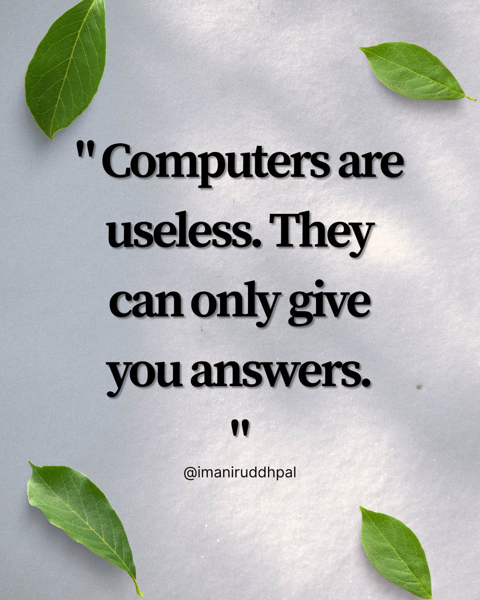 imaniruddhpal's tweet photo. Today, AI can generate answers instantly.
Tomorrow, everyone will have access to the same information.

The real scarcity isn't knowledge.
It's judgment.
It's curiosity.
It's asking the right question.
#AI #ArtificialIntelligence #CriticalThinking #FutureOfWork #Technology https://t.co/WdttgZGUMK