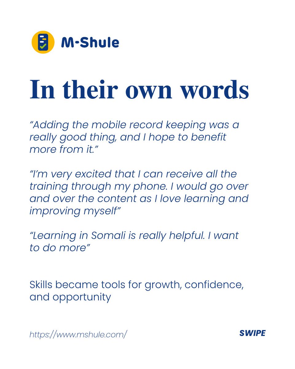 OurMShule's tweet photo. This #WorldYouthSkillsDay, we celebrate young people building the knowledge, confidence, and practical skills they need to thrive and shape a better future for all.

#SkillsForASharedFuture https://t.co/BJJZWYSHyT