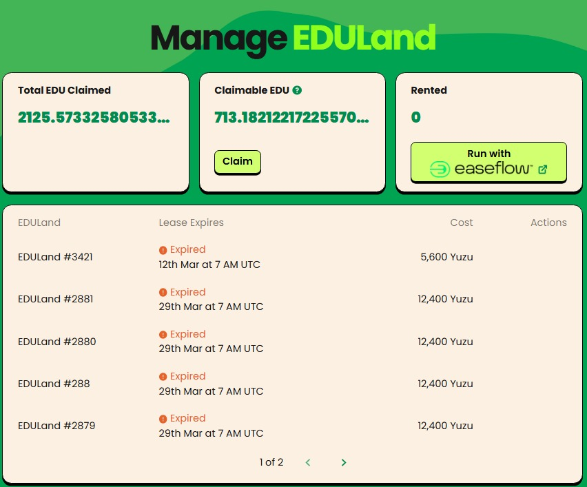 super_suvs's tweet photo. @educhain_xyz You’ve decided to discontinue all activities related to EDULand, so how will you handle users who still have unclaimed balances?

My EDULand expired on March 12 at 7:00 AM UTC, but I still haven’t been able to claim my remaining EDU https://t.co/A6Y2jUEA5X