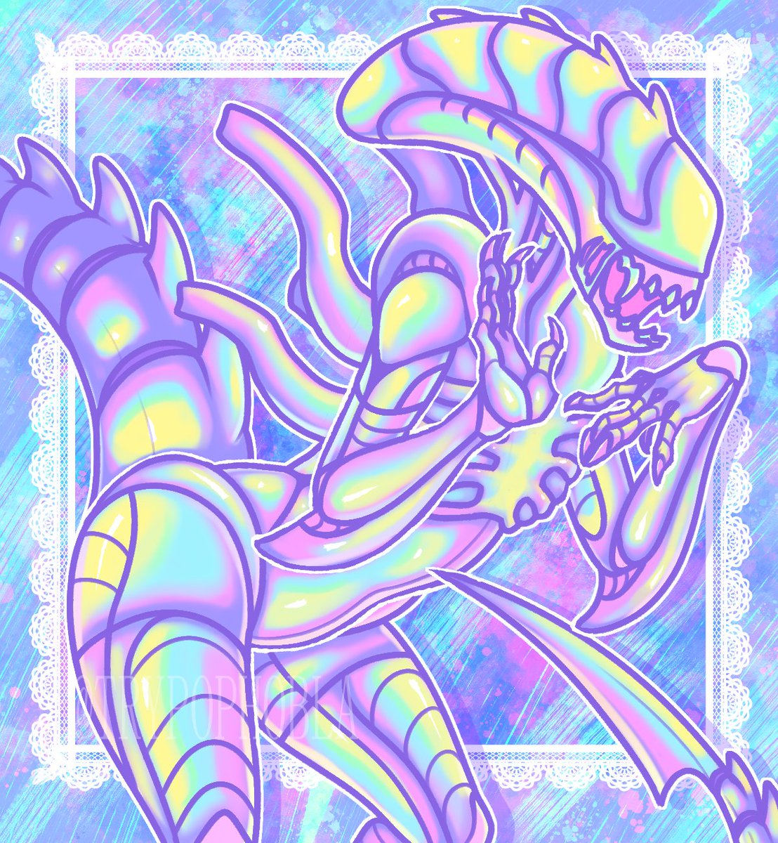 TRYPOPHOBlA's tweet photo. EYESTRAIN!

[ #ArtFight2026 | #ArtFight | #Xenomorph ] https://t.co/4h9c3qX9wJ