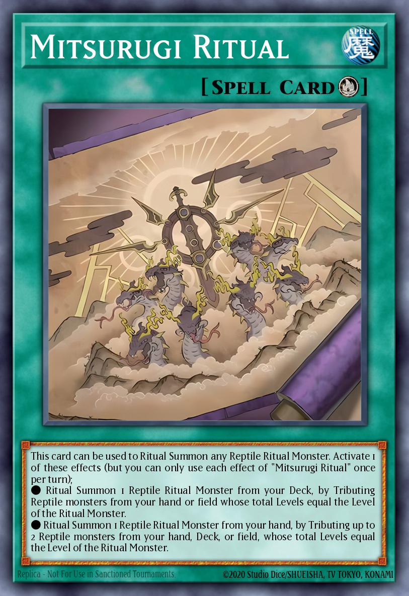 TheBystialLube's tweet photo. If you could change one thing about Yu-Gi-Oh! TCG design what would it be and why?

For me I would make every archetype lock itself, not particularly into it's own archetype. For example, I would put a lock on Ame no Habakiri no Mitsurugi and Mitsurugi Ritual into Reptiles. https://t.co/hqluzKblNV