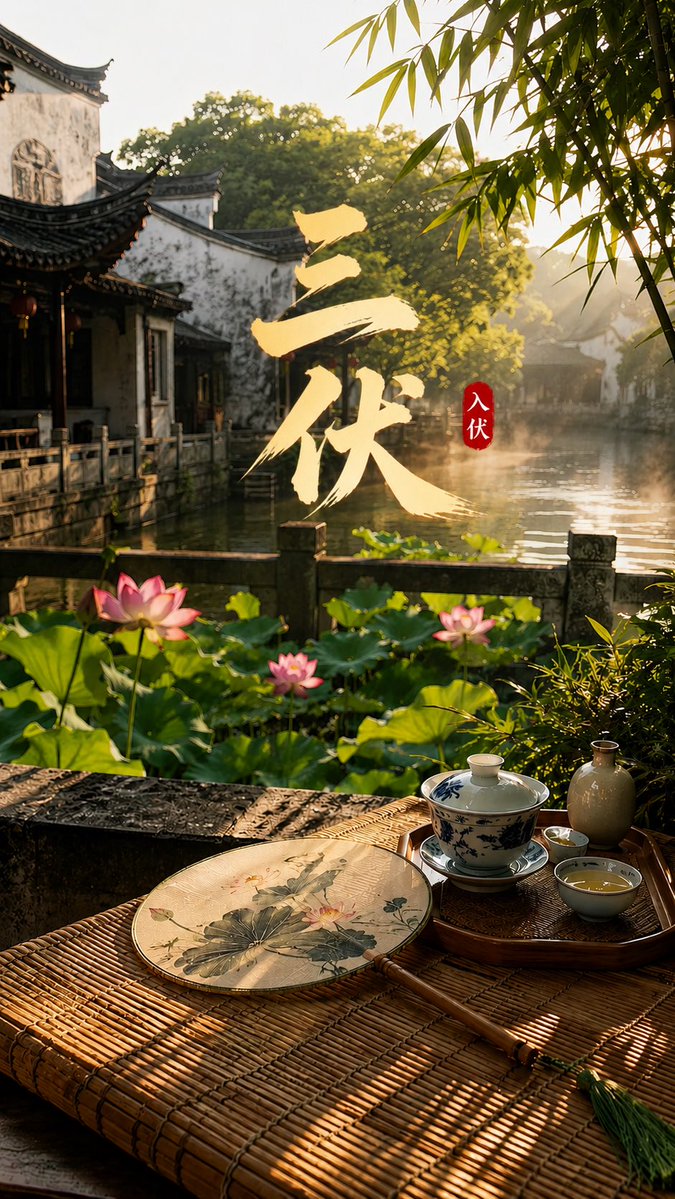 Anqing1125's tweet photo. Sanfu begins today—the hottest days of summer in China.
Time to slow down, find some shade, and enjoy a cup of tea. 🍃
今日入伏，正式进入一年中最热的时候，找一处清凉，喝一杯茶，感受属于中国夏天的悠闲。
#Sanfu #SummerInChina #ChineseCulture #Anqing #Anhui #SummerVibes https://t.co/EBfCYHB4tw