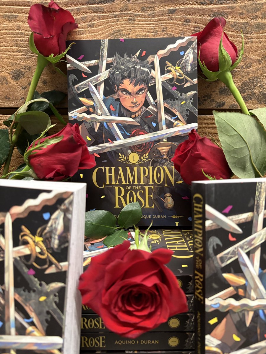 cat_aquino's tweet photo. happy book birthday to our proudly queer, anti-colonial, filipino fantasy manga 🌹⚔️ https://t.co/APGF64uiGU
