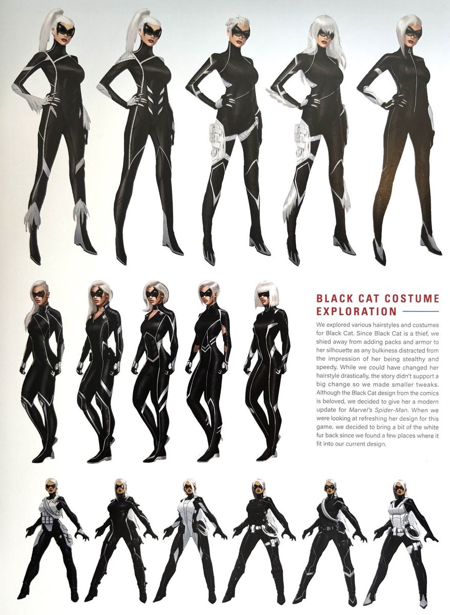 eikonicbunny's tweet photo. black cat concept art for insomniac's spider-man game ♡ https://t.co/iVNkYQGlYl