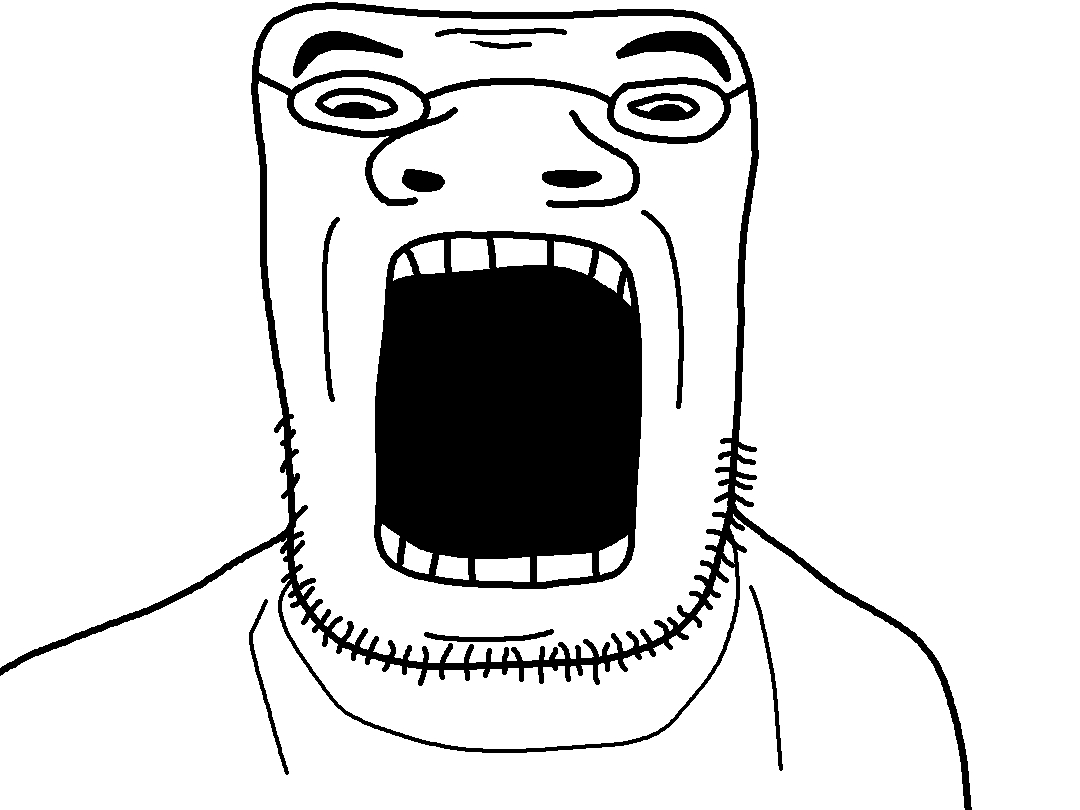 BamVamam's tweet photo. Made my first serious attempt at a soyjak in like half a year.  (I call him Big Boss) https://t.co/PJidH9Rwii
