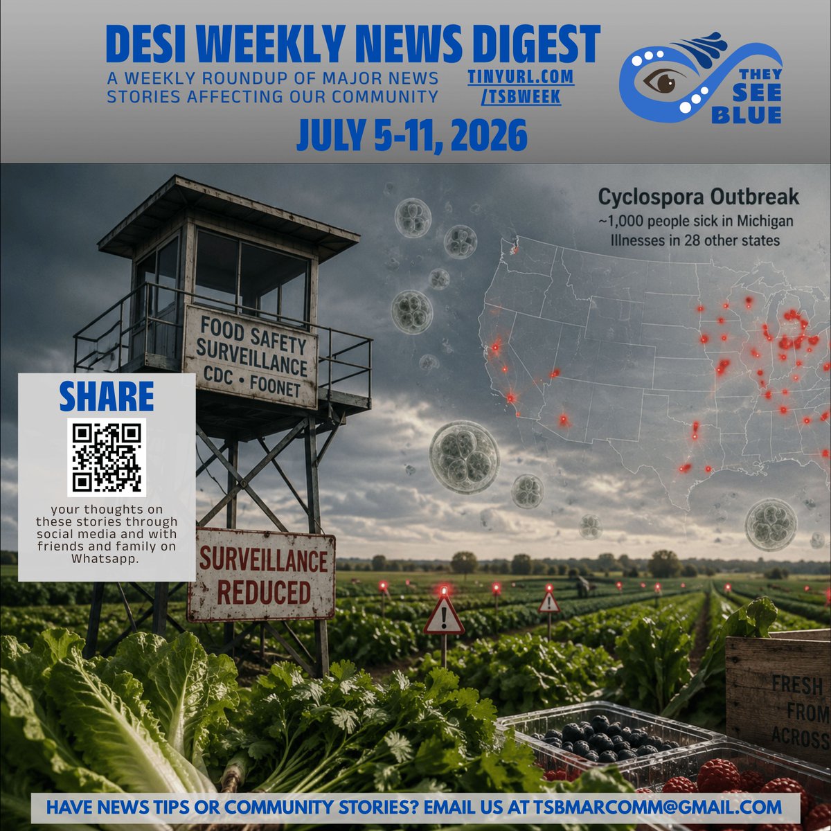 TheySeeBlue's tweet photo. July 5-11 2026 issue is out now! 
📰 TSB Desi Weekly News Digest 
🌐 https://t.co/u8PpJLRJKM

IN this issue:
• BE PART OF THIS CHANGE ELECTION!
• Health
• DEMOCRACY IN DANGER
• War with Iran
• Crime
• Campaigns
• Media Ethics
• Corruption Alert

🔗 https://t.co/UnN7AKBpds https://t.co/xvT9SOHA9s