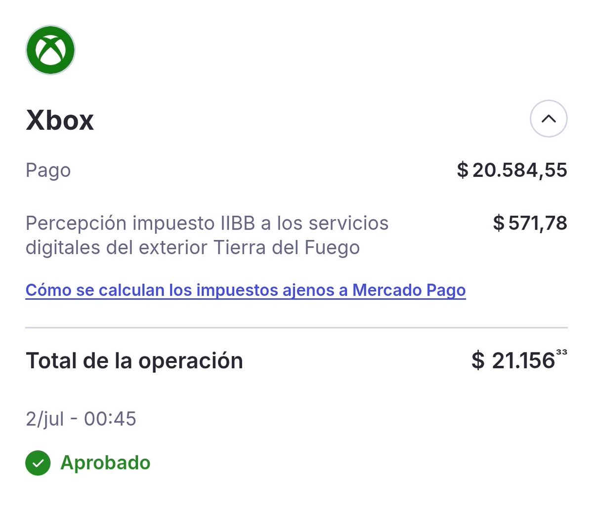 Menium12's tweet photo. @impuestito_org hola, soy de tdf y puedo confirmar que cuando pago con mercadopago, no me cobran el iva dejo evidencia https://t.co/XYcNNNN3cl