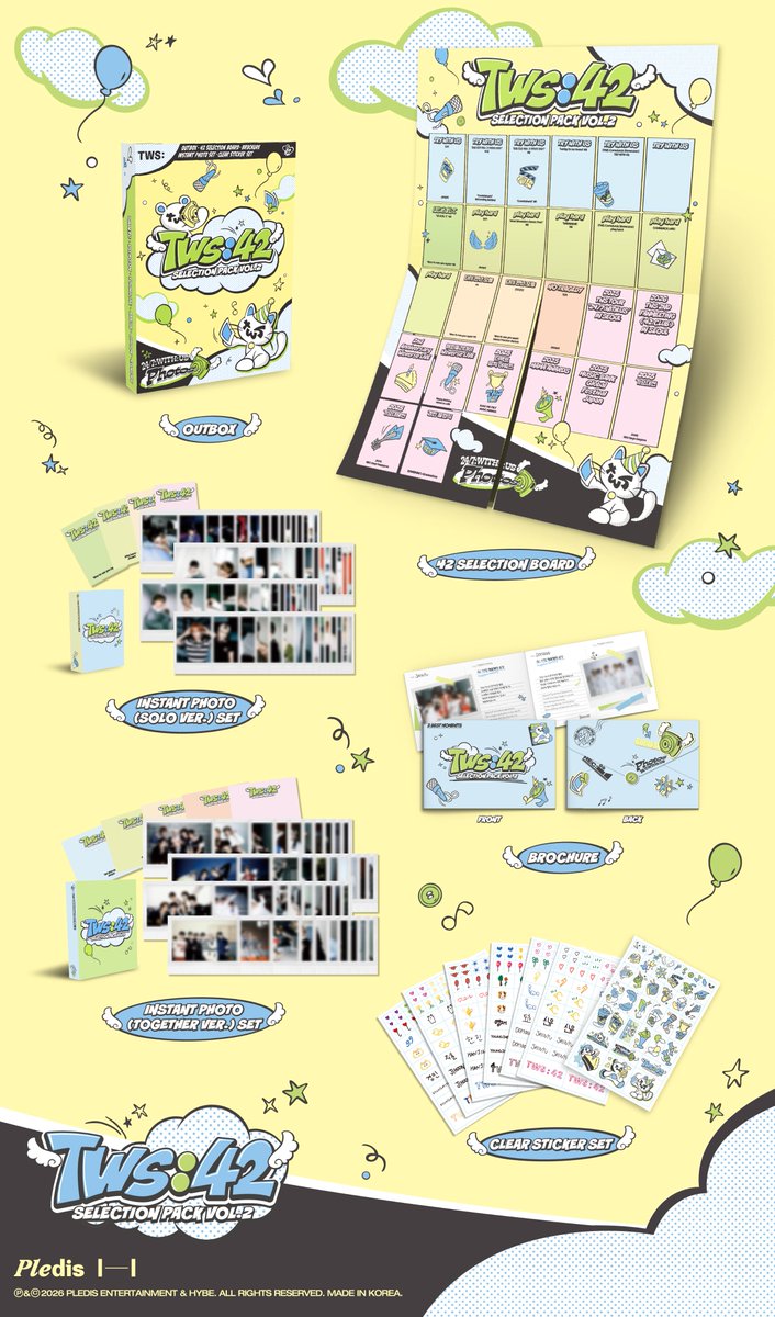 TWS_PLEDIS's tweet photo. TWS:42 Selection Pack Vol. 2 출시 안내 (+ENG/JPN/CHN)

🔗 https://t.co/mTL6LhLsCa

📷 PRE-ORDER: 2026.07.16 11:00 (KST)
📷 RELEASE: 2026.07.30 (KST)

#TWS #투어스 #247WithUs
#TWS_SELECTION_PACK_Vol_2 https://t.co/nztZatiQZ4
