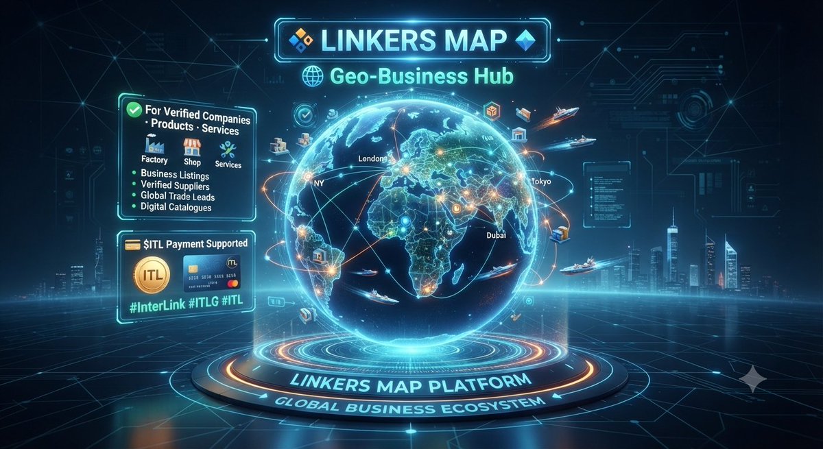 krishnared58032's tweet photo. 🔷 Linkers Map 🔷
🌍 Geo-Business Hub 
✅ For Verified Companies · Products · Services 
💳 $ITL Payment Supported #InterLink #ITLG #ITL https://t.co/3josNdEt7a
