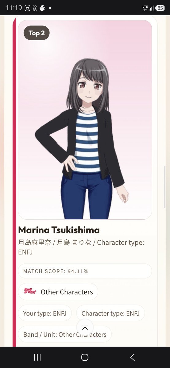 I_am_INHO's tweet photo. My BanGDream! MBTI and match Characters.
➡️ #ENFJ
🥇- Lisa
🥈- Marina
🥉- Futaba

#뱅드림  #バンドリ https://t.co/C2hv9mEci6