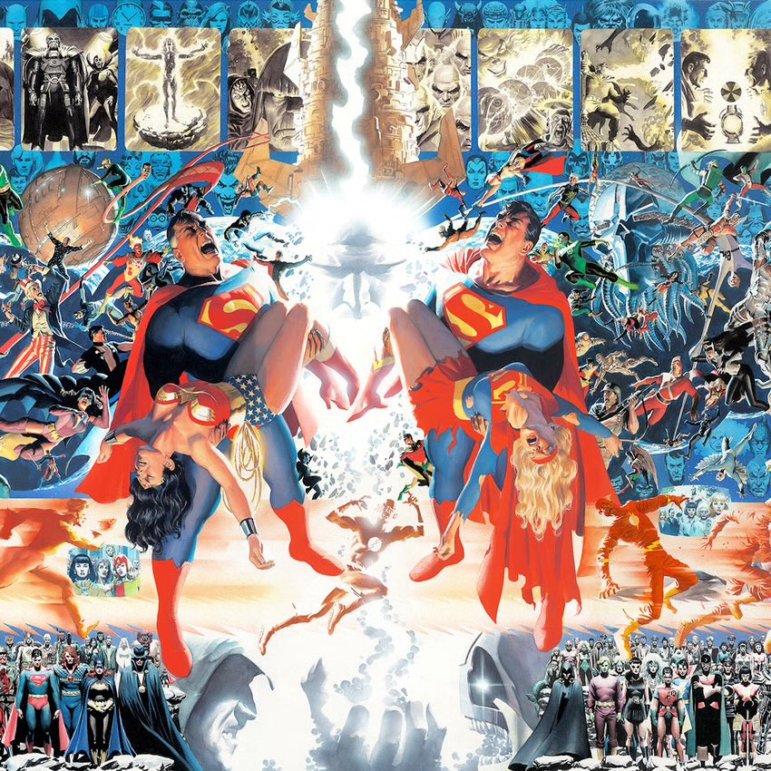 thealexrossart's tweet photo. Crisis piece with #superman reference https://t.co/3eErbJQjSf
