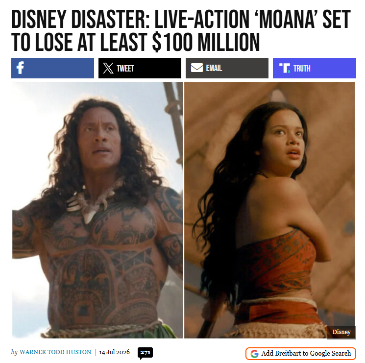 AwakenedOutlaw's tweet photo. Publicly traded companies, like Disney, owe a fiduciary responsibility to shareholders.  

That includes the understanding that the directors and officers are expected to make decisions intended to help the business thrive, thereby maximizing their return on investment.

I bring this up b/c Disney (and others) continue to knowingly make terrible decisions by pushing a woke agenda that not only predictably fails to earn a profit, but also loses mountains of cash.
