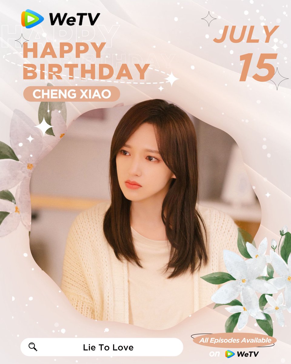 WeTVOfficial's tweet photo. Happy Birthday to #ChengXiao 🎂🥰

Love your performance in #FallingintoYourSmile #LightOfDawn #LieToLove ✨

Looking forward to more of your amazing works.❤️

#程潇 #你微笑时很美 #人之初 #良言写意 #WeTV #WeTVAlwaysMore https://t.co/xLRfh11EVX