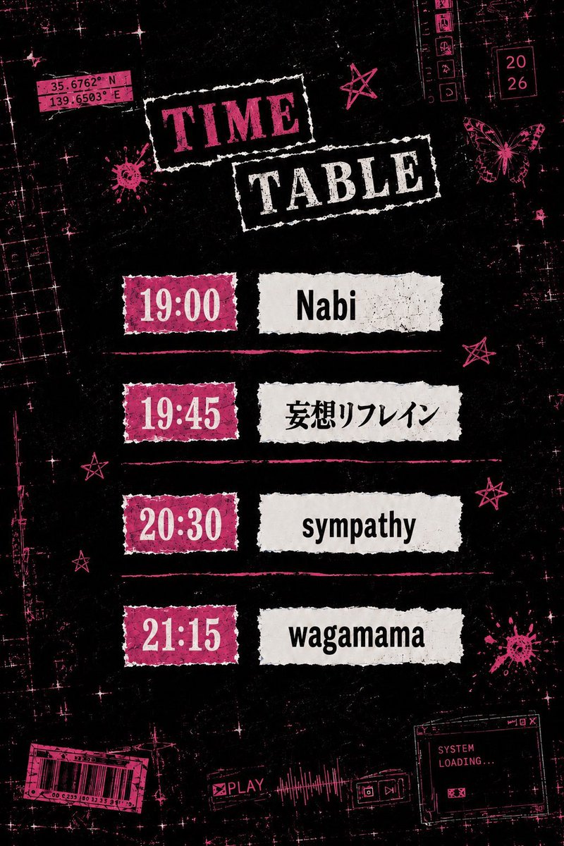 wagamama_band's tweet photo. 🎀本日です！🎀

wagamama ja night!

🗓️7/15(WED)
📍青山RiZM
⏰Open 18:30 / Start 19:00

当日¥4500

【Act】
wagamama
sympathy
Nabi
妄想リフレイン

当日駆け込みも大歓迎⚡️⚡️⚡️
たくさんのご来場お待ちしております❤️‍🔥 https://t.co/KrsEEMAiCM