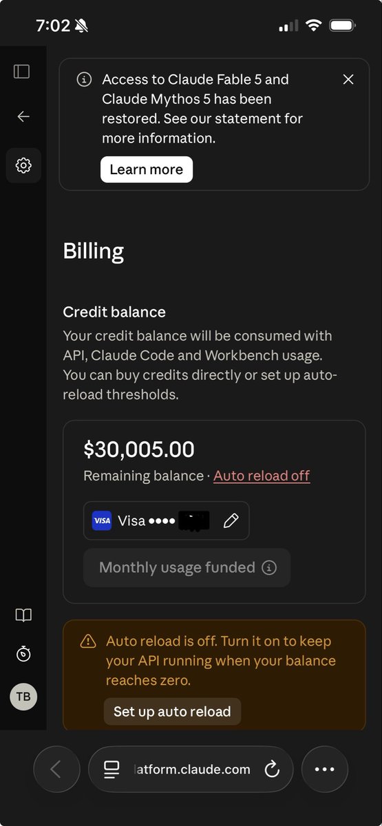 tannerbraden's tweet photo. it’s real…

what would you do with $30K of @AnthropicAI API credits? https://t.co/JNktx0eVKC