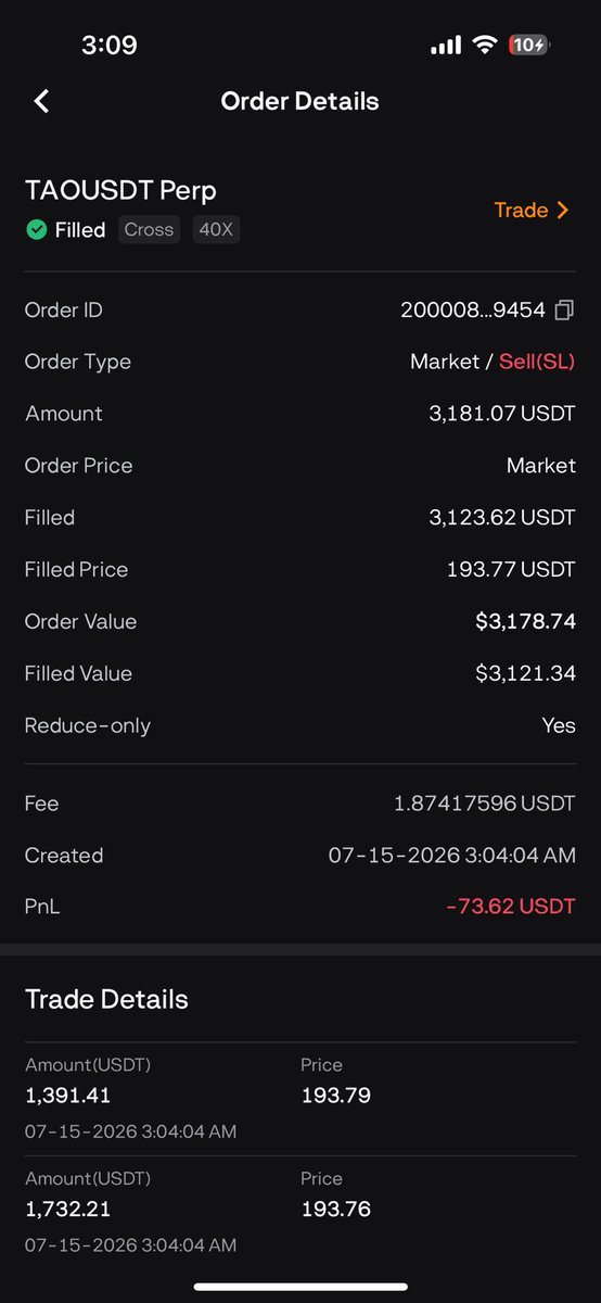 AhambaBestman1's tweet photo. @BloFin_Official can you explain to me why my stop loss is 73.62 USDT and you took 132.37 USDT from my account?
Explain now or I and my community will boycott your exchange https://t.co/B8PrLT5ric