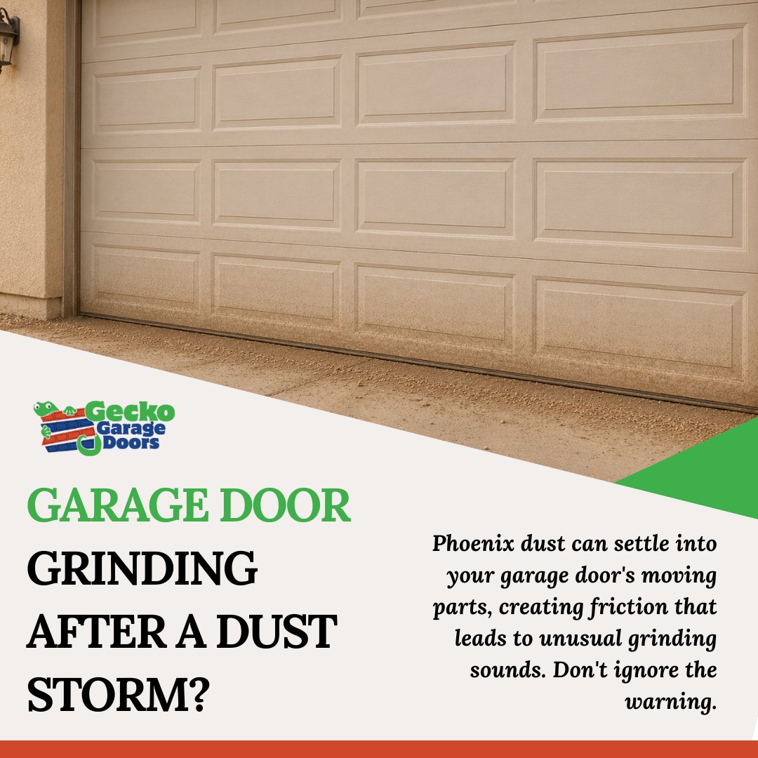 GeckoGarage's tweet photo. Garage Door Grinding After a Dust Storm in Phoenix?

A grinding garage door after a dust storm shouldn't be ignored. Learn what that sound could mean before it leads to bigger repairs.

https://t.co/doGBgea4xx

#GarageDoorMaintenance #GeckoGarageDoors https://t.co/oAn2qbq584