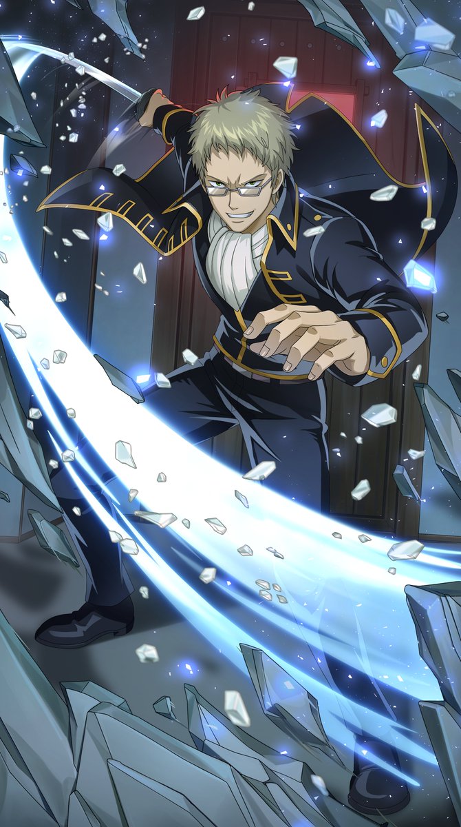 gintama_battle's tweet photo. 📢「#銀ばと」最新情報！

本日からピックアップされているSSR[真選組動乱]伊東鴨太郎の性能をご紹介！

💥戦闘力 4,555💥
⚔️攻撃力 1,456⚔️

アクティブスキルの 【反旗の刃】は、味方の闇属性キャラの攻撃力を一時的に大幅に増加させるため、一気に敵を追い詰めることが可能です！

▼ダウンロードはこちら！
https://t.co/PkxUre6eBK

※キャラ性能およびスキル性能は、★等級（星の数）、強化+の値、Lvを上限まで強化した状態のものです。
※キャラはLv.1、強化+0の状態での獲得となります。

#銀魂　#gintama