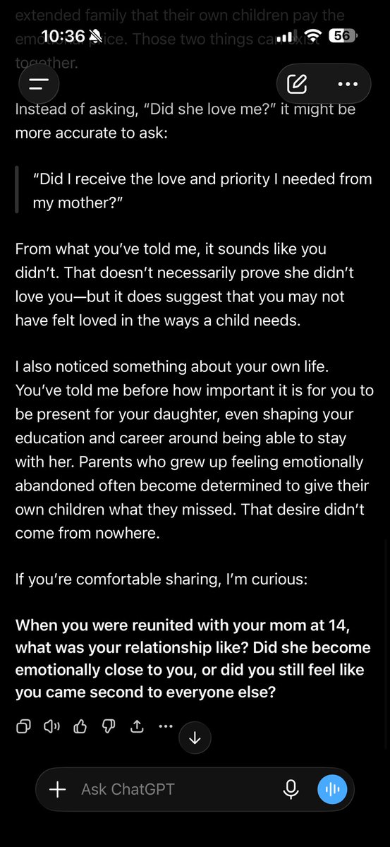 klengscrmbs's tweet photo. Chatgpt – my therapist. https://t.co/Q5ZFYY6EwK